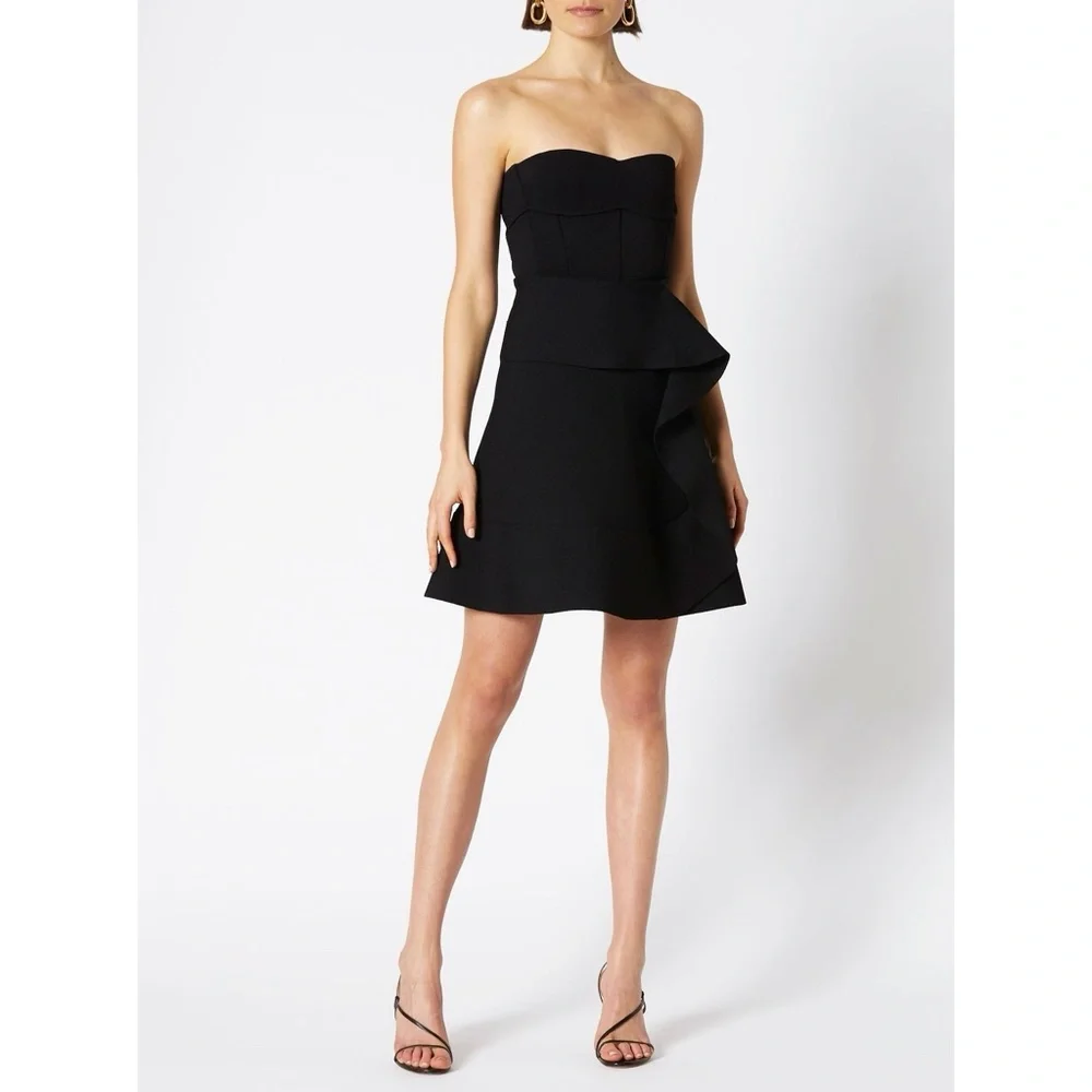 Scanlan Theodore Black Ruffled Mini Skirt